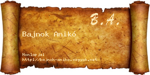 Bajnok Anikó névjegykártya